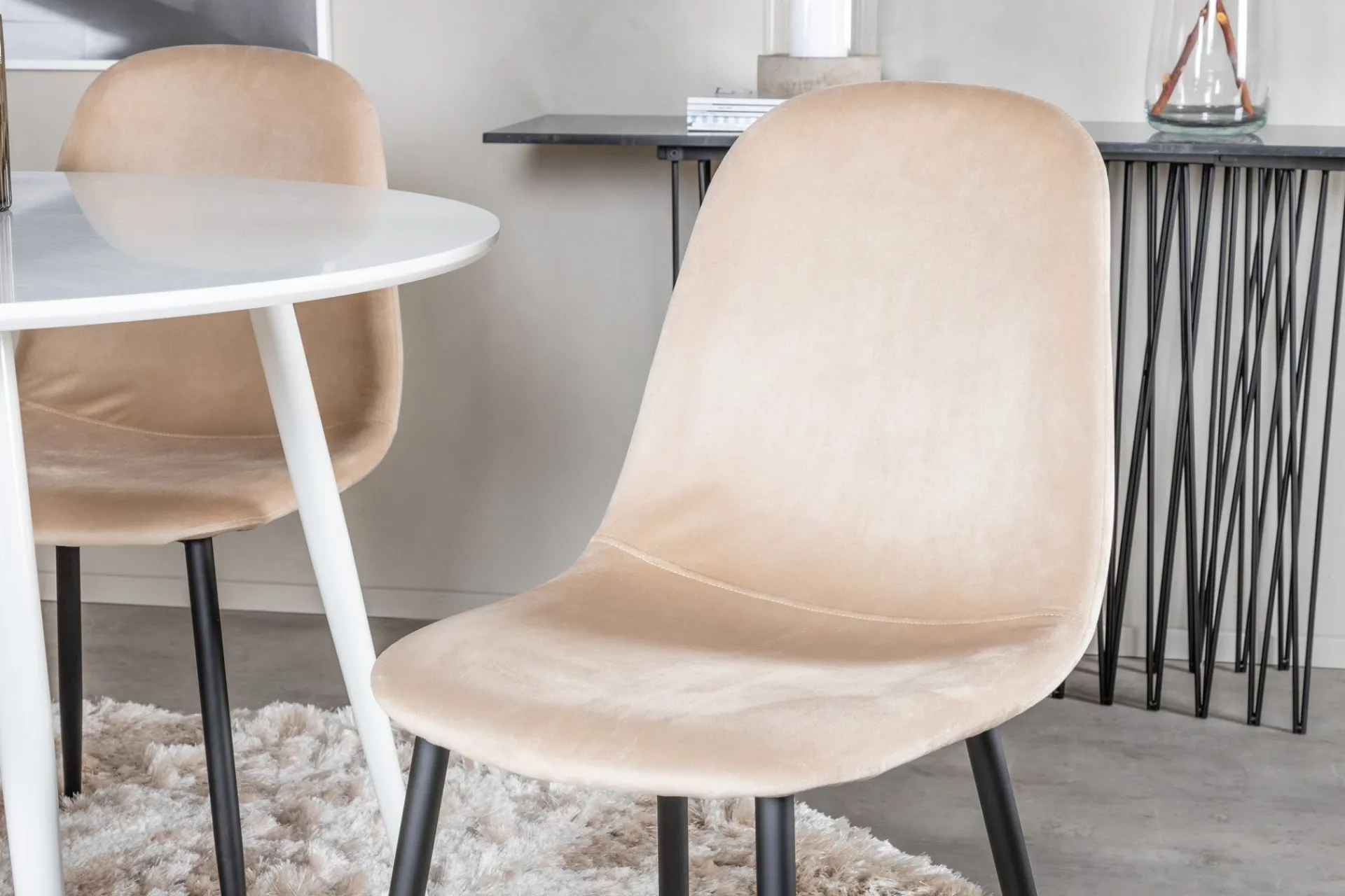Venture Home Spisegrupper-Ridones Spisegruppe 100 cm Rund inkl. 4 Pontus Stoler Hvit