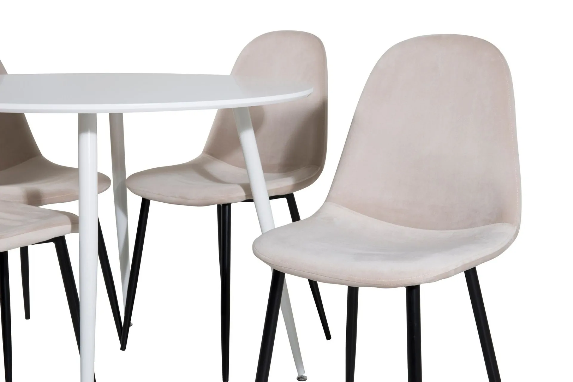 Venture Home Spisegrupper-Ridones Spisegruppe 100 cm Rund inkl. 4 Pontus Stoler Hvit