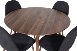 Venture Home Ridones Spisegruppe 100 cm Rund inkl. 4 Ypas Stoler