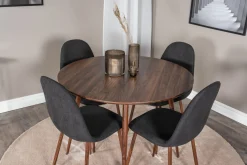 Venture Home Ridones Spisegruppe 100 cm Rund inkl. 4 Ypas Stoler