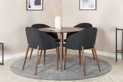 Venture Home Ridones Spisegruppe Rund 100 cm + 4 Kullersbro Spisestoler