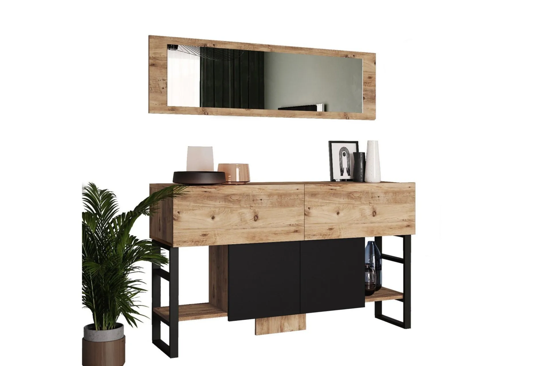 Gangbord|Avlastningsbord-Rinorea Konsollbord 139x83,6 cm Grønn