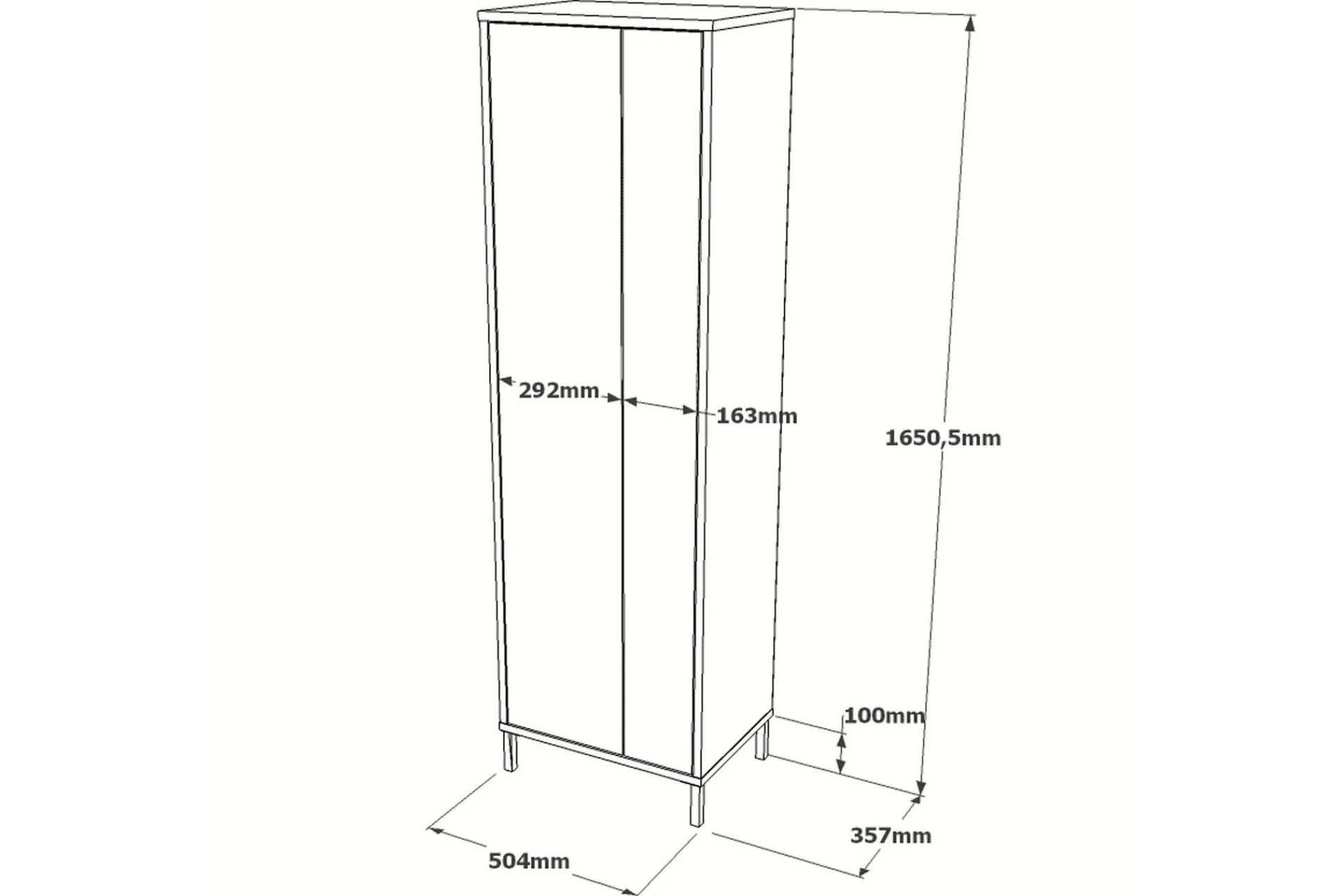 Rinorea Oppbevaringsskap 50,4x165 cm