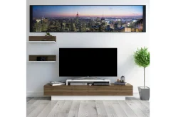 Tv-Møbelsett-Rinorea Tv-møbelsett 180x40 cm Hvit
