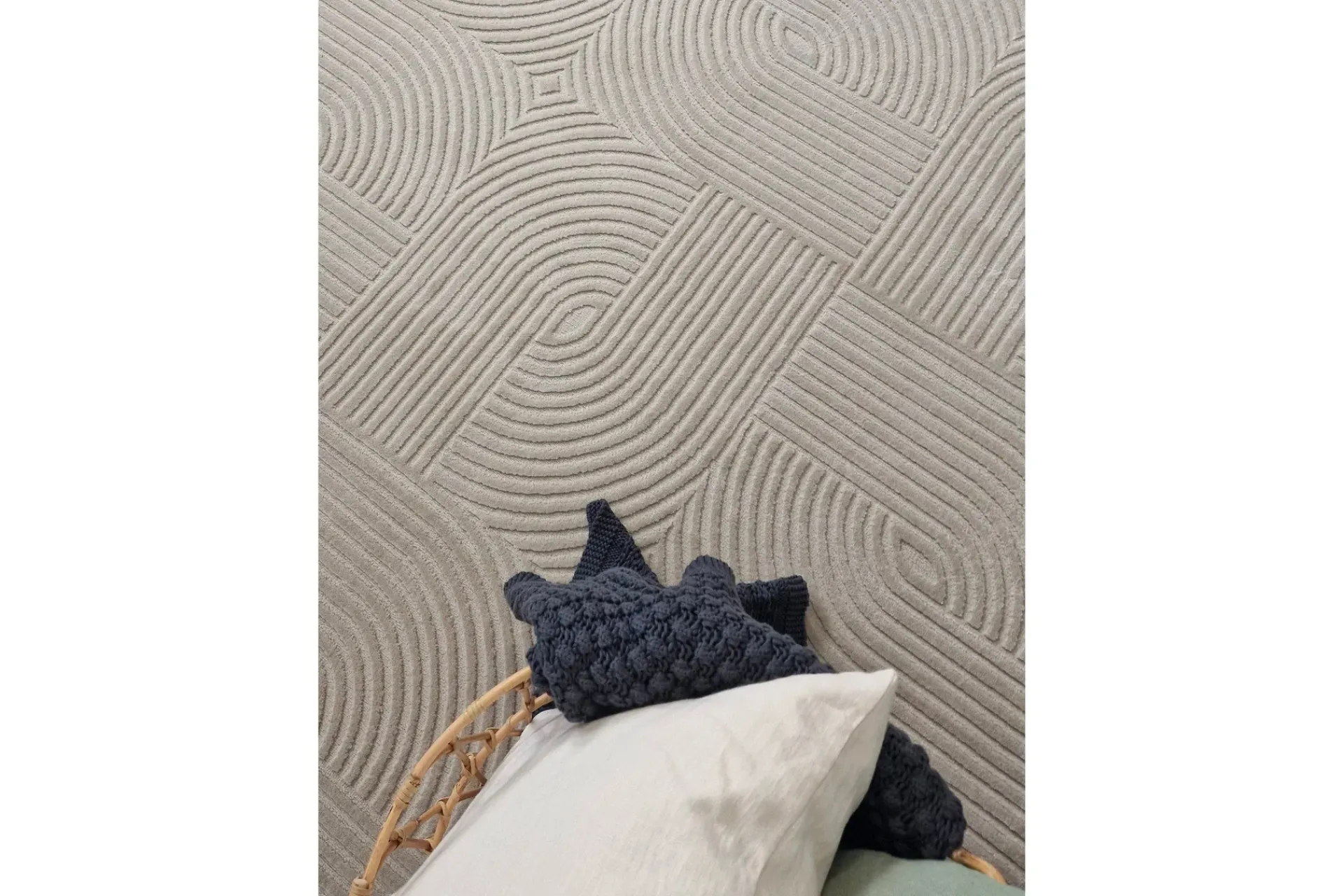 KM Home Moderne Tepper-Ritz Wiltonmatte 160x230 cm Rektangulær Lin