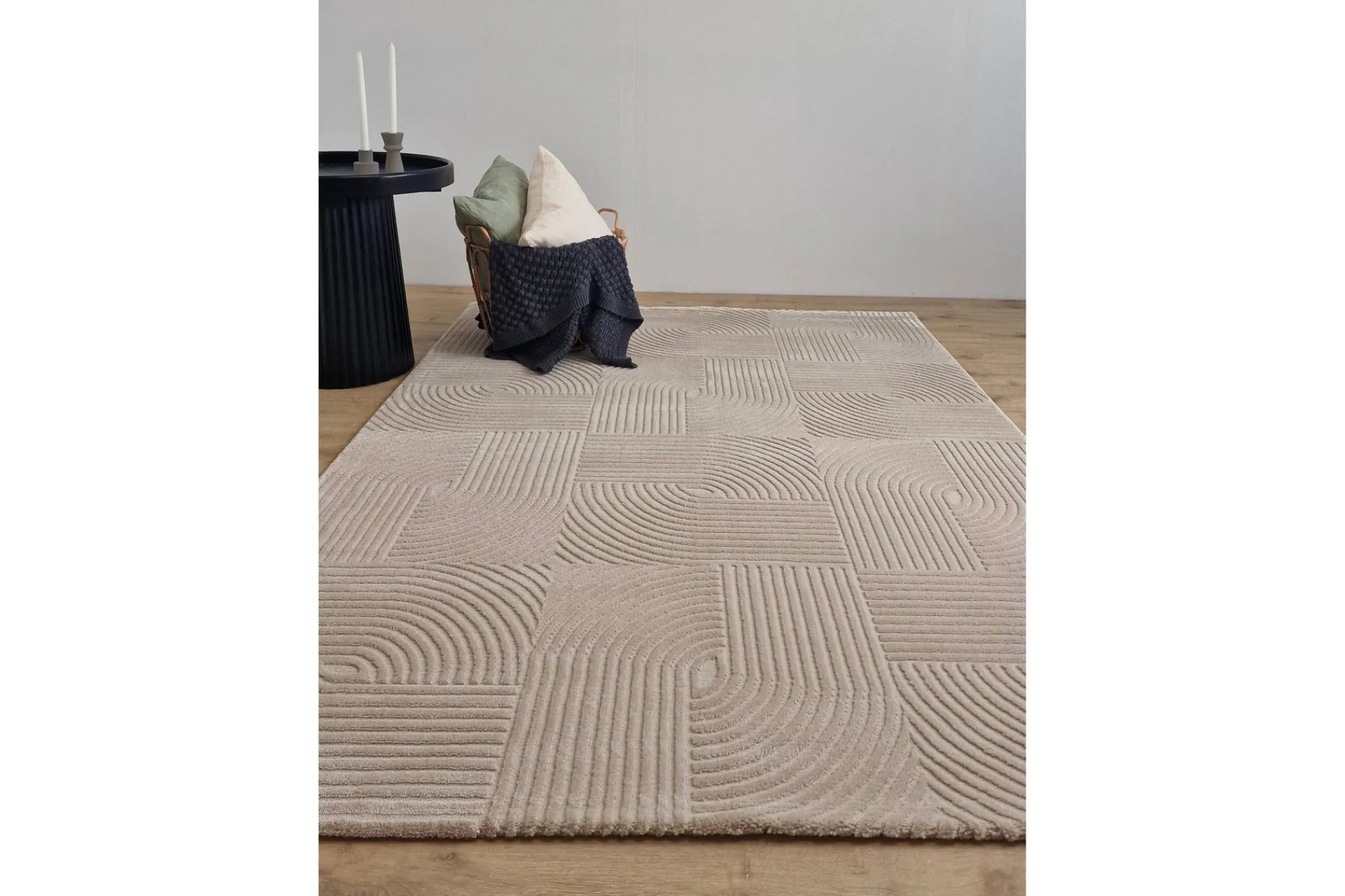 KM Home Moderne Tepper-Ritz Wiltonmatte 160x230 cm Rektangulær Lin