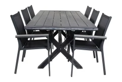 Venture Home Rives Spisegruppe 200cm + 6 Parma Karmstoler
