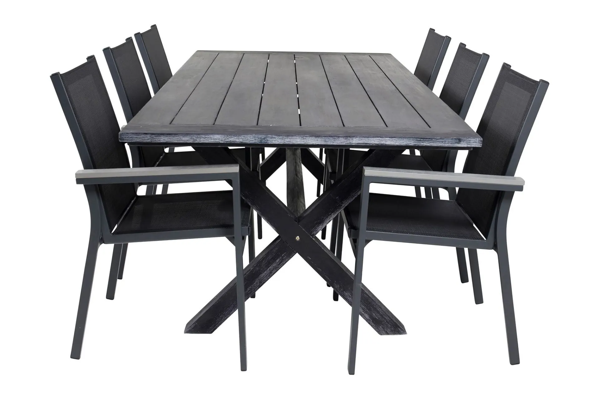 Venture Home Rives Spisegruppe 200cm + 6 Parma Karmstoler