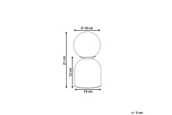 Nattbordslampe|Bordlampe-Rizka Bordlampe 21 cm G9 Hvit