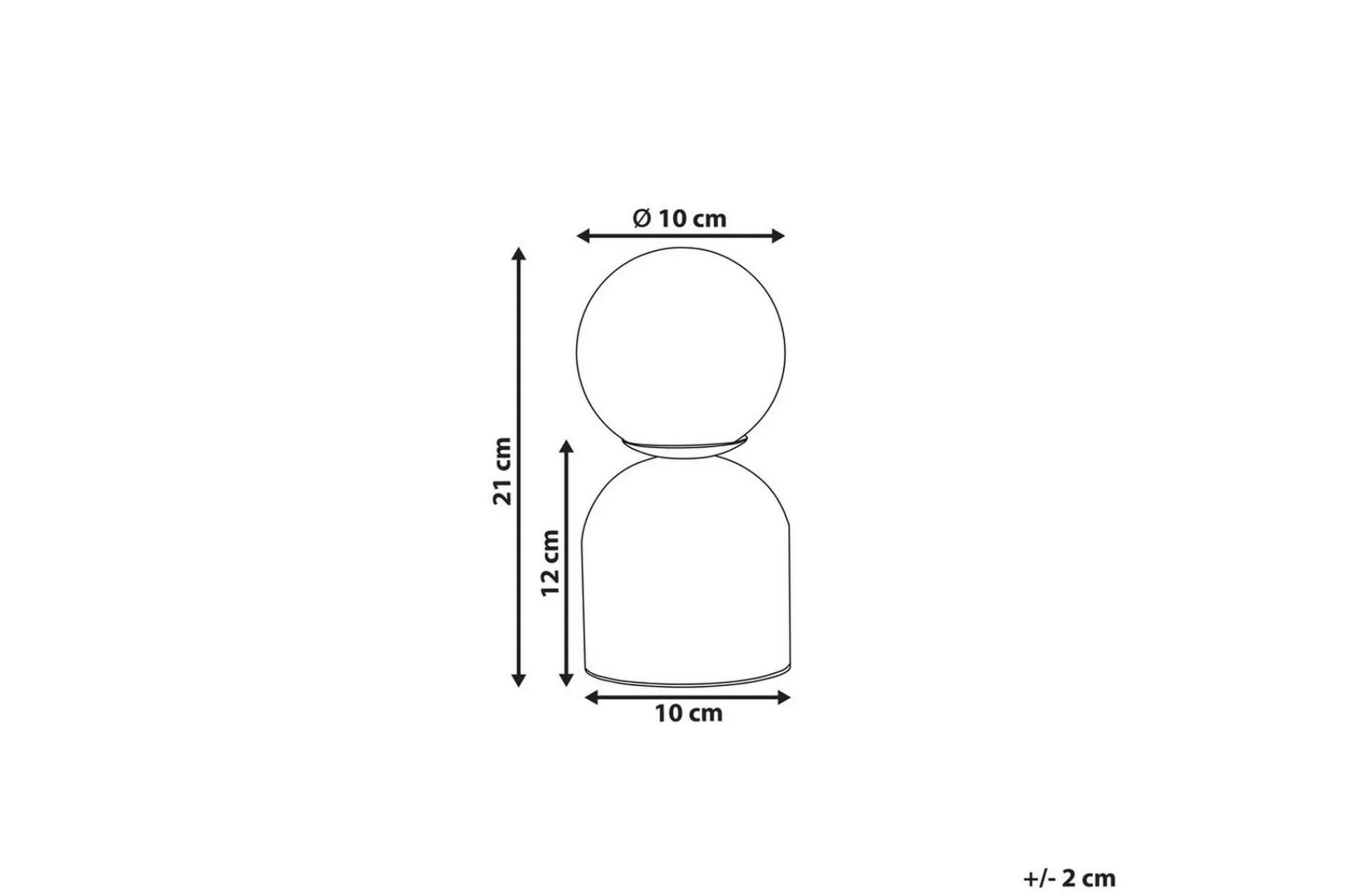 Nattbordslampe|Bordlampe-Rizka Bordlampe 21 cm G9 Hvit