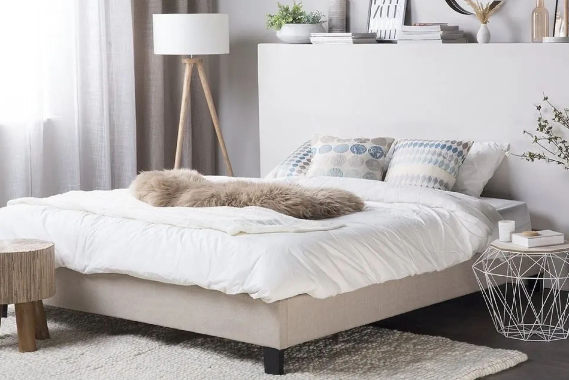 Bedly Sengeramme & Sengestamme-Roanne Dobbeltseng 140 | 200 cm Beige
