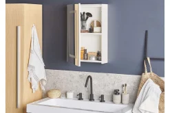 Baderom-Roconda Skap til Badet 40 cm Speil med LED-belysning Hvit