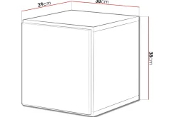Vitrineskap|Skap-Roco Vitrinskåp 37,5x39x37,5 cm Vit Hvit