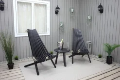 Balkongmøbler-Rolston Avlastningsbord Kaffesvart