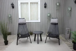 Balkongmøbler-Rolston Avlastningsbord Kaffesvart