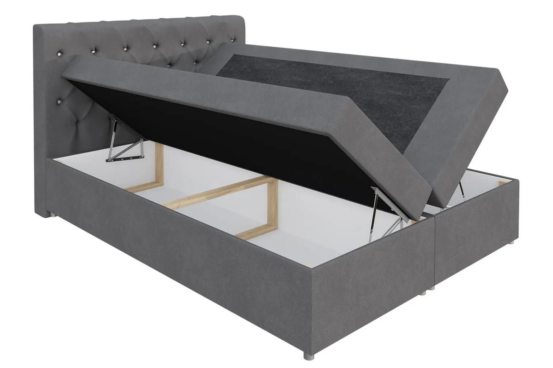 Seng Med Oppbevaring|Komplett Sengepakke-Roma Sengepakke 120x200 cm Haze 17