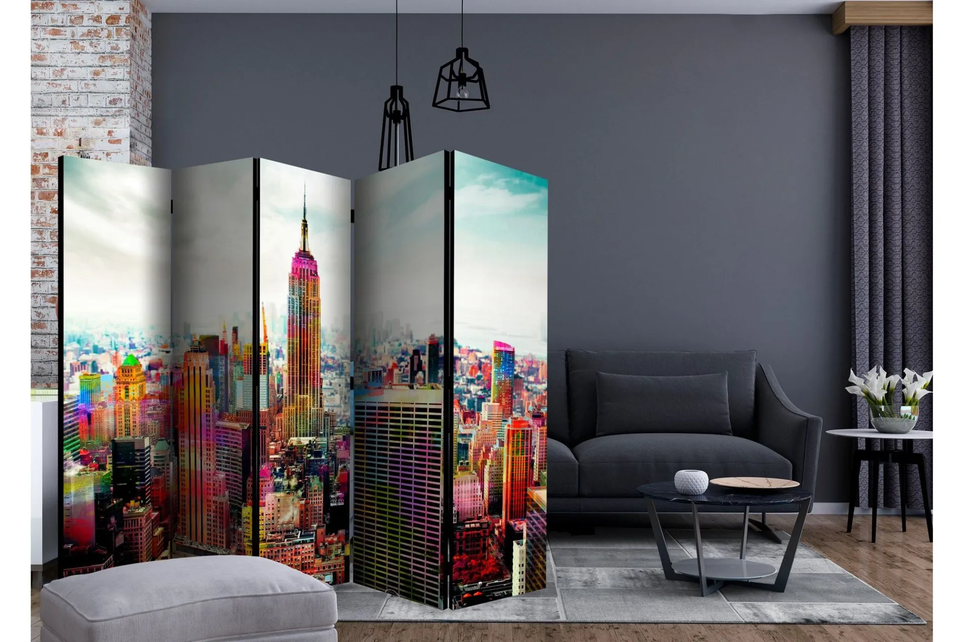 Bretteskjerm-Romdeler Colors of New York City II