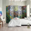 Bretteskjerm-Romdeler Fargerik Stained Glass II 222x517 cm