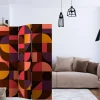 Bretteskjerm-Romdeler Geometric Mosaic Red