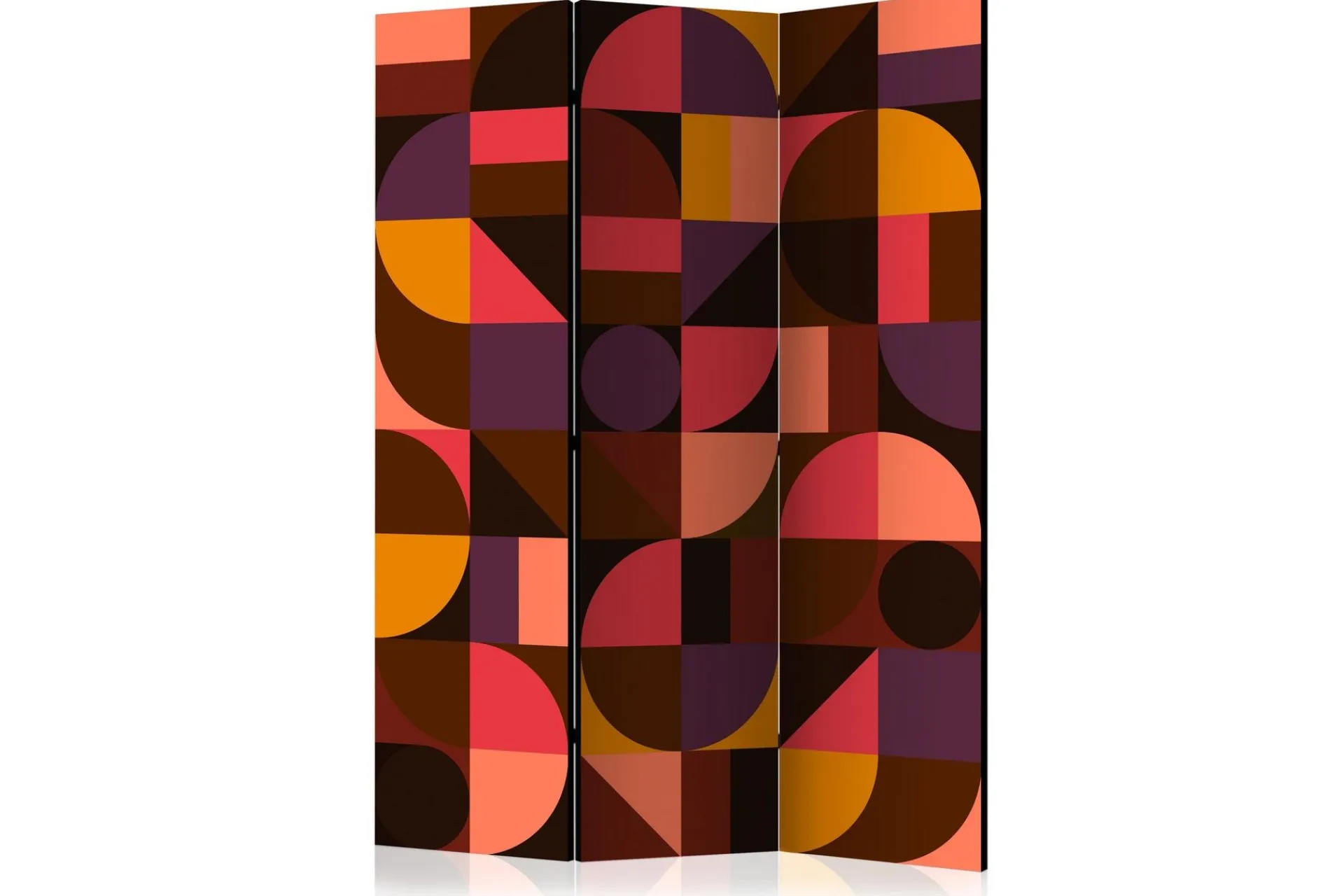 Bretteskjerm-Romdeler Geometric Mosaic Red