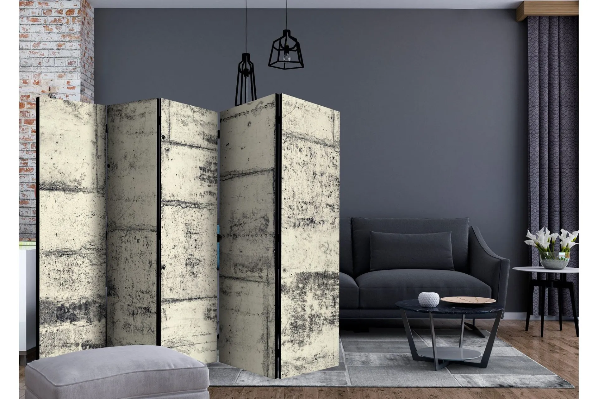 Bretteskjerm-Romdeler Love the Concrete II