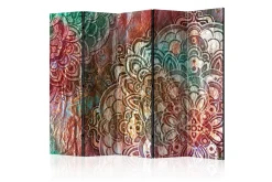 Bretteskjerm-Romdeler Mandala: Copper Garden II 222x517 cm