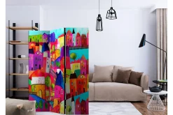 Bretteskjerm-Romdeler Rainbow-Hued Town