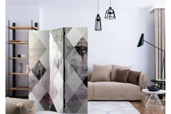 Bretteskjerm-Romdeler Rhombic Chessboard Pink