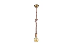 Trio Lighting Kjøkkenlampe|Taklampe-Rope Pendellampe E27 Antikk Messing