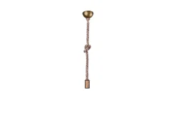 Trio Lighting Kjøkkenlampe|Taklampe-Rope Pendellampe E27 Antikk Messing