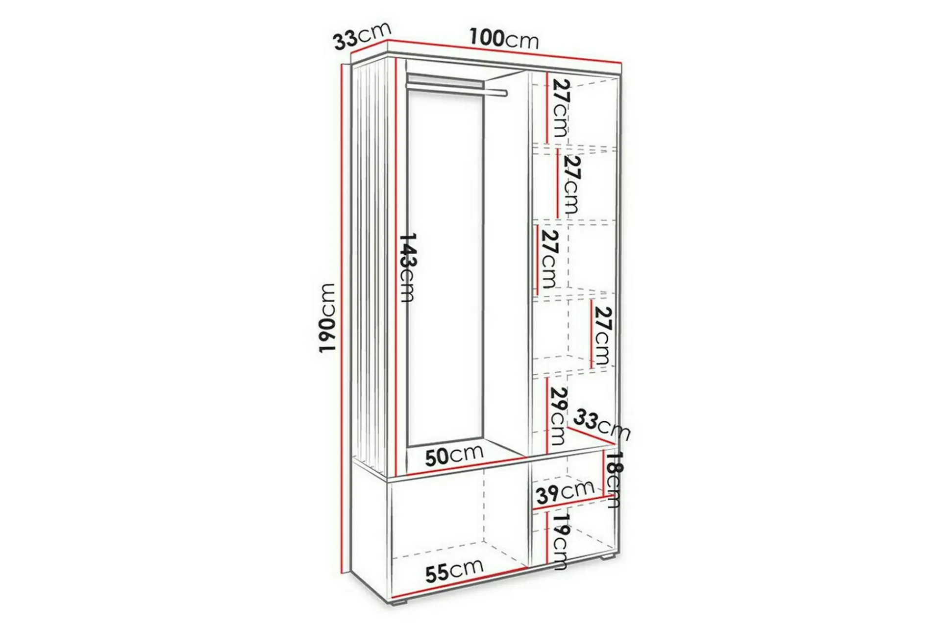 Oppbevaringsskap|Skap-Rosehall Highboard Black Svart