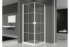 Baderom|Innsynsbeskyttelse & Innhegning-Rosinedal Dusjvegg 90x200 cm Hvit
