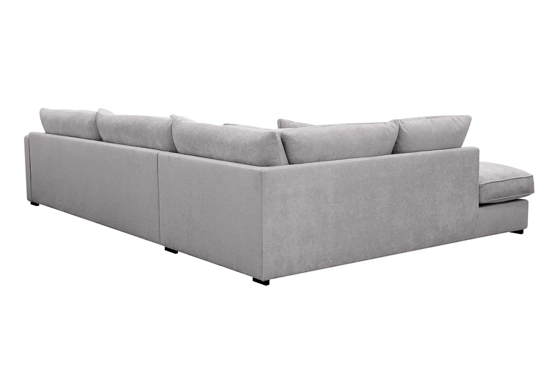Scandinavian Choice Velour Sofa & Fløyel Sofa|Sofa Med Sjeselong-Rossita Lyx 4-seter Ekstra dyp Sofa med Sjeselong Venstre Grey