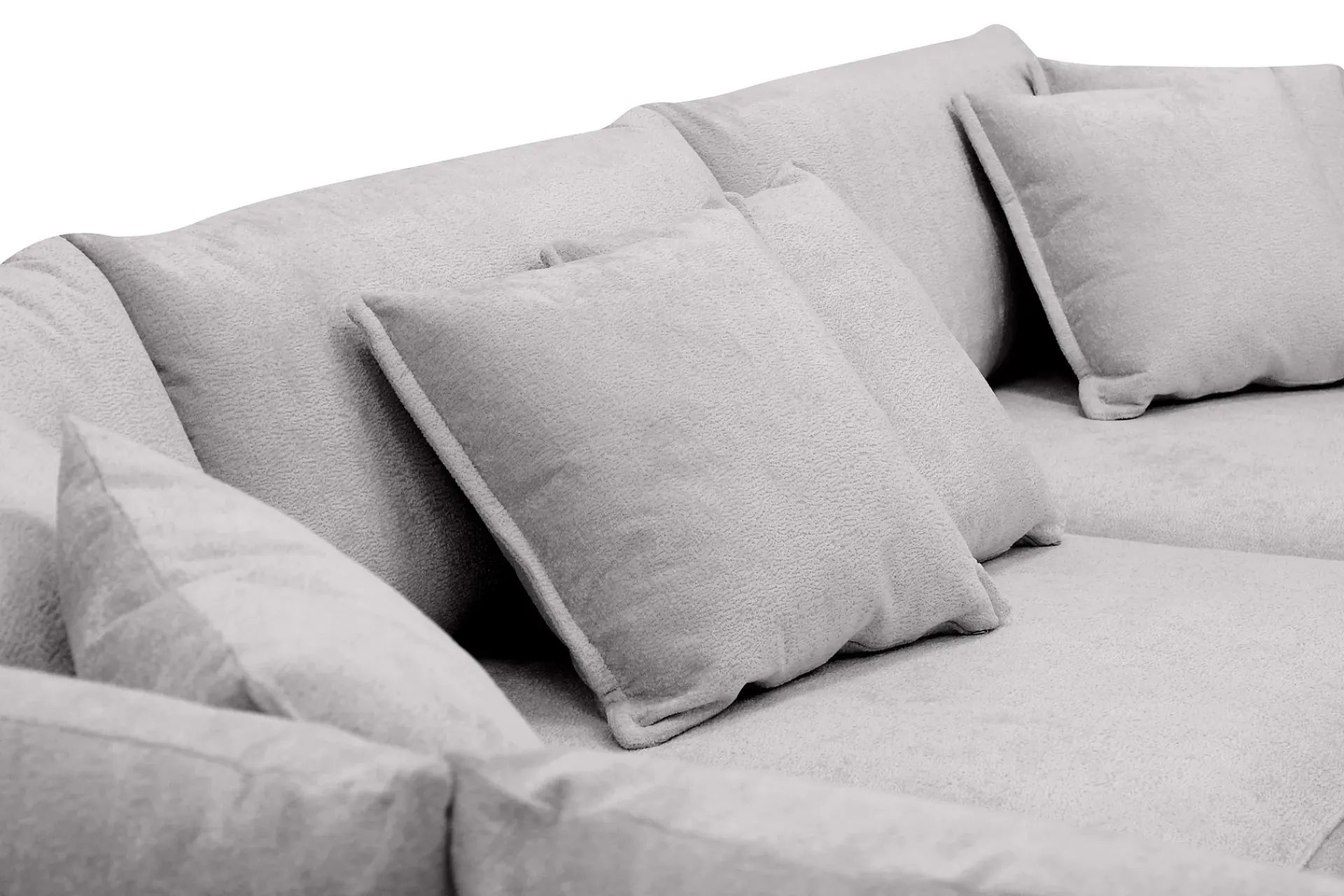 Scandinavian Choice Velour Sofa & Fløyel Sofa|Sofa Med Sjeselong-Rossita Lyx 4-seter Ekstra dyp Sofa med Sjeselong Venstre Grey