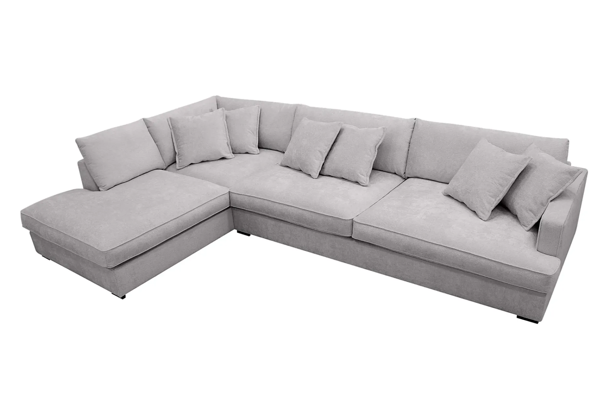 Scandinavian Choice Velour Sofa & Fløyel Sofa|Sofa Med Sjeselong-Rossita Lyx 4-seter Ekstra dyp Sofa med Sjeselong Venstre Grey