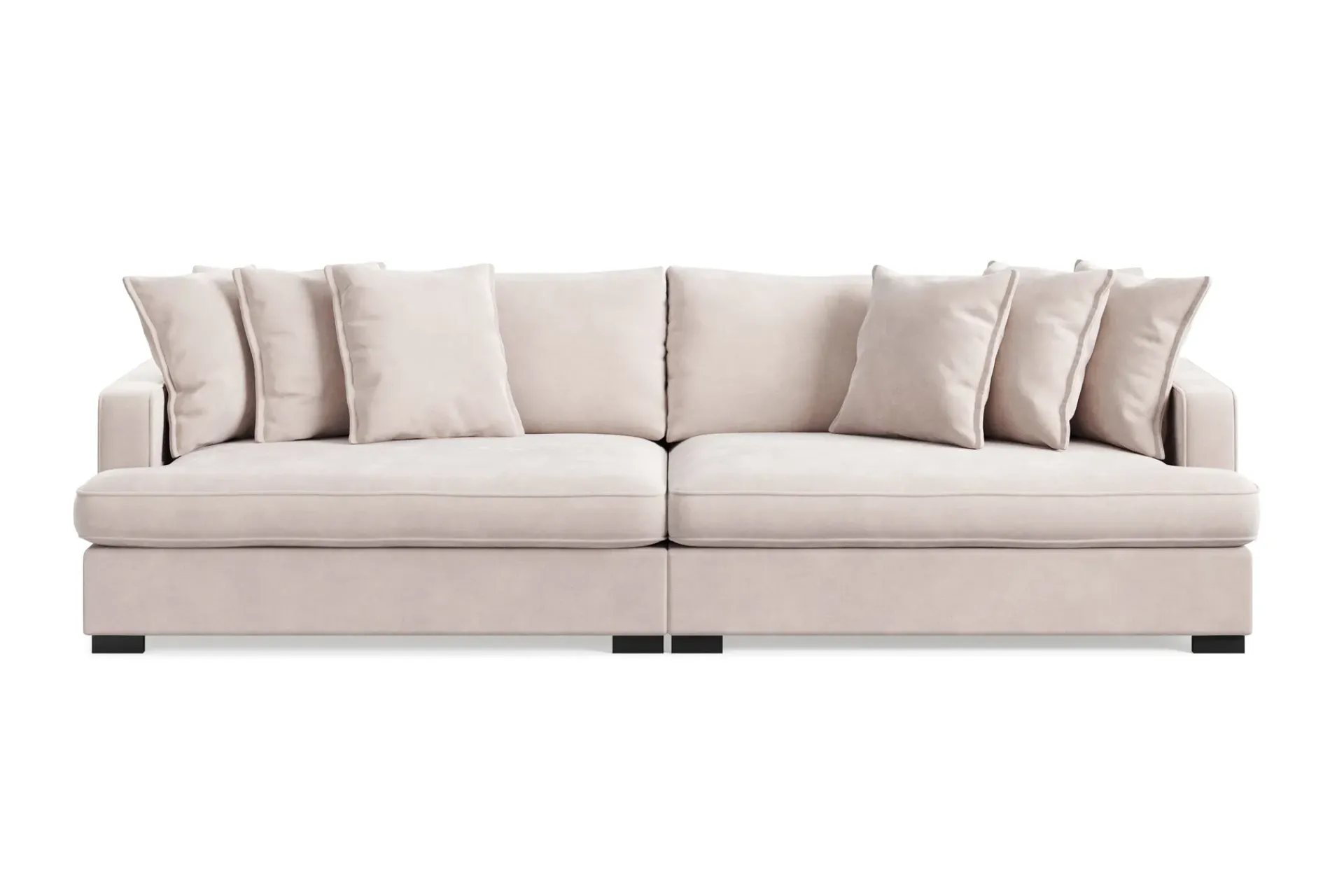 Scandinavian Choice Velour Sofa & Fløyel Sofa-Rossita Lyx 4-seters Ekstra Dyp Sofa i Fløyel Beige