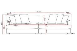 Scandinavian Choice Velour Sofa & Fløyel Sofa-Rossita Lyx 4-seters Ekstra Dyp Sofa i Fløyel Beige