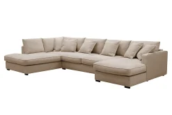 Scandinavian Choice Rossita Lyx 5-seters høyrevendt U-formet ekstra dyp sofa med divan og sjeselong i stoff