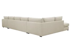Scandinavian Choice U-Sofa-Rossita Lyx 6-seters høyrevendt U-formet ekstra dyp sofa med divan og sjeselong i stoff Beige