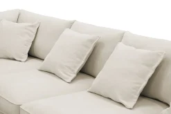 Scandinavian Choice U-Sofa-Rossita Lyx 6-seters høyrevendt U-formet ekstra dyp sofa med divan og sjeselong i stoff Beige
