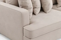 Scandinavian Choice Velour Sofa & Fløyel Sofa-Rossita 4-seters Dyp Fløyelssofa Beige
