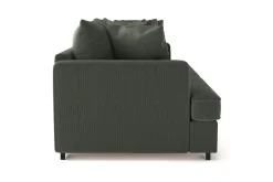 Scandinavian Choice 2 Seter Sofa|Sofa Med Sjeselong-Rossita 4-seters Dyp Sofa i Kordfløyel Mørkegrønn