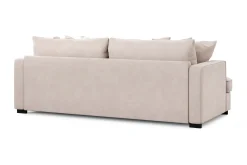 Scandinavian Choice Velour Sofa & Fløyel Sofa-Rossita 3-seters Dyp Sofa med Hel Pute i Fløyel Beige