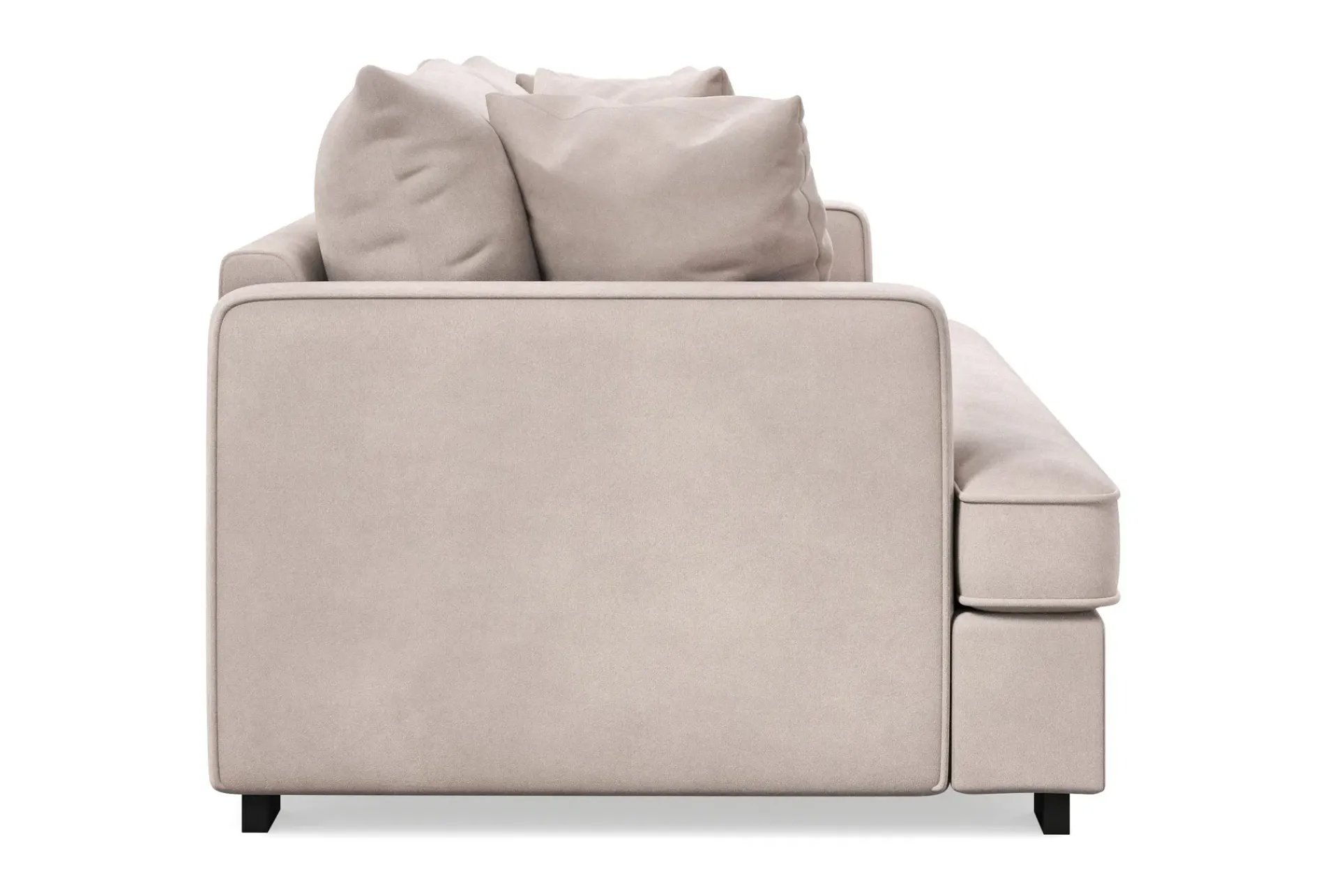 Scandinavian Choice Velour Sofa & Fløyel Sofa-Rossita 3-seters Dyp Sofa med Hel Pute i Fløyel Beige