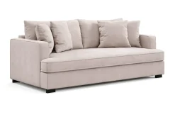 Scandinavian Choice Velour Sofa & Fløyel Sofa-Rossita 3-seters Dyp Sofa med Hel Pute i Fløyel Beige
