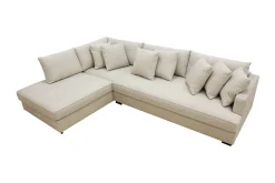 Scandinavian Choice Rossita 4-seters Venstrevendt L-formet Dyp Sjeselongsofa med Hel Pute i Stoff