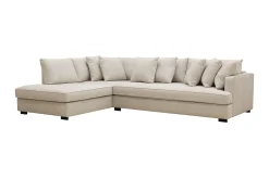 Scandinavian Choice Rossita 4-seters Venstrevendt L-formet Dyp Sjeselongsofa med Hel Pute i Stoff