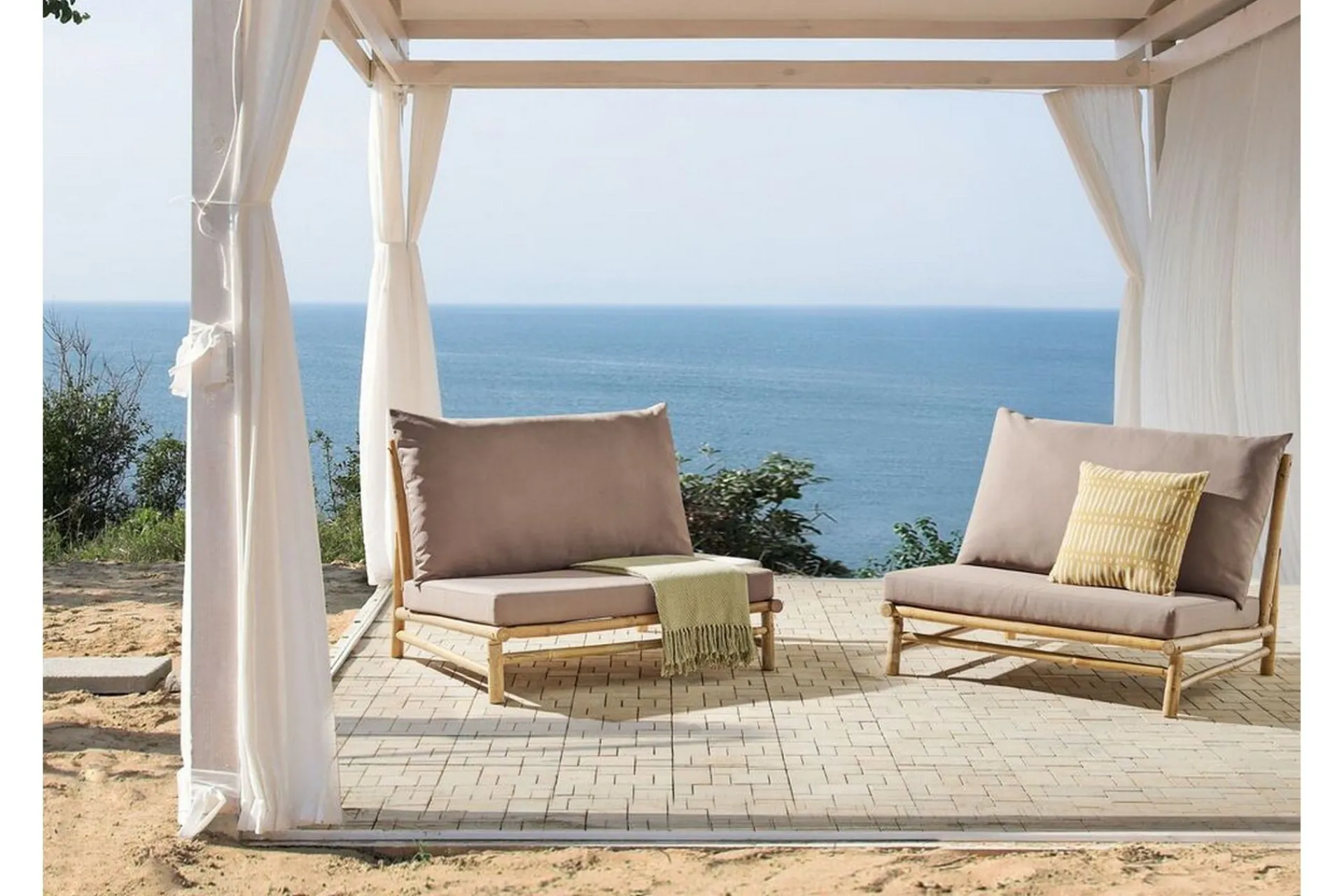 Utelenestoler|Loungestol Ute-Rosthern Utelenestol Lysebrun/Beige