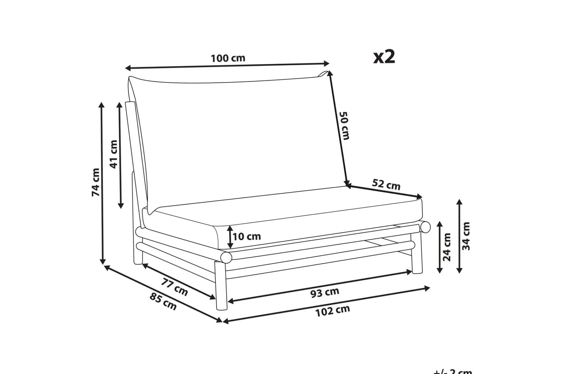 Utelenestoler|Loungestol Ute-Rosthern Utelenestol Lysebrun/Beige