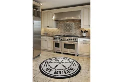 Moderne Tepper-Round Matte My Kitchen (100) Flerfärgad